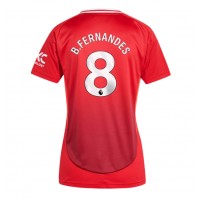 Maglie da calcio Manchester United Bruno Fernandes #8 Prima Maglia Femminile 2024-25 Manica Corta